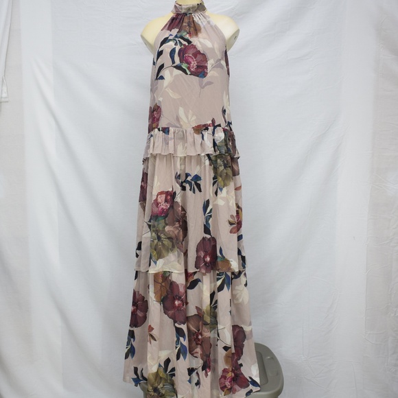 Trina Turk Dresses & Skirts - Trina Turk | Floral Ruffled Cream Maxi Dress XS